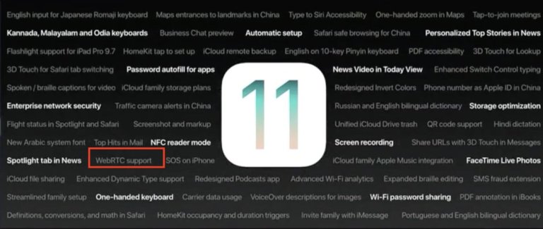 iOS 11 and WebRTC Support