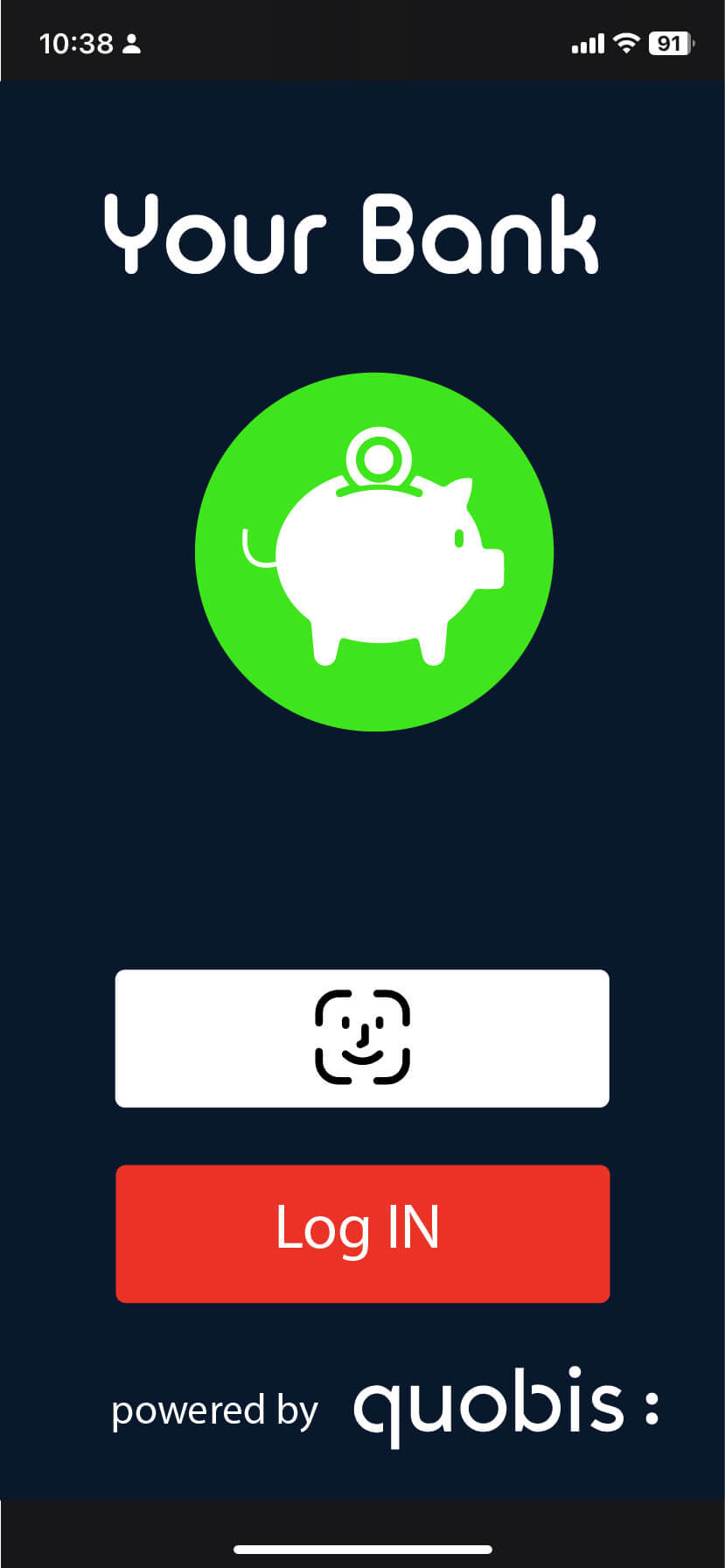 Pantalla de loggin El usuario puede hacer loggin usando las herramientas de autenticación nativas de su dispositivo